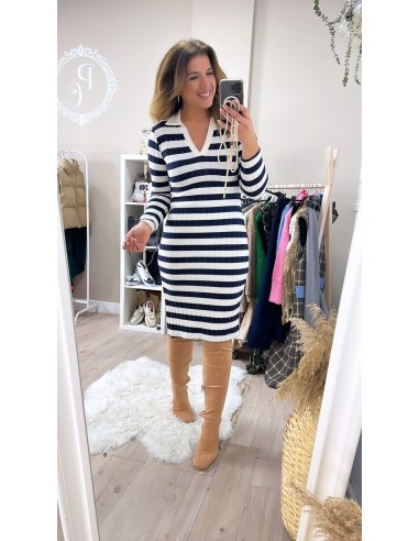 Vestido rayas polo
