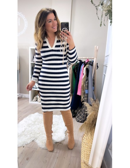 Vestido rayas polo