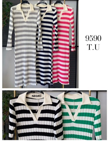 Vestido rayas polo