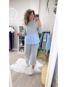 Conjunto falsa camisa