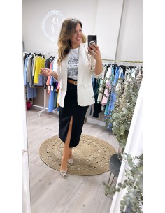 Blazer remangada forrada