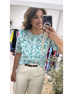 Camisa estampada pico