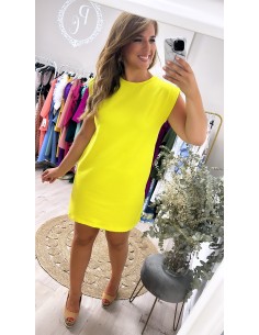 Vestido hombreras corto