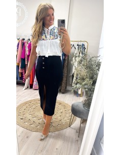 Falda reductora midi botones 2