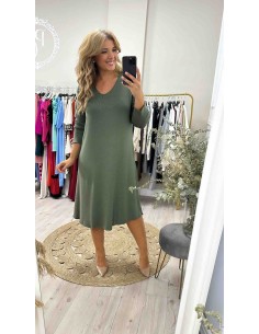 Vestido punto collar