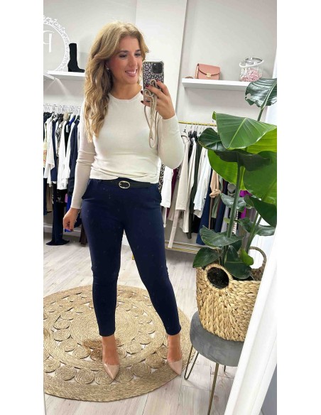 Jersey básico cuello redondo