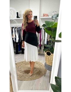 Vestido tricolor