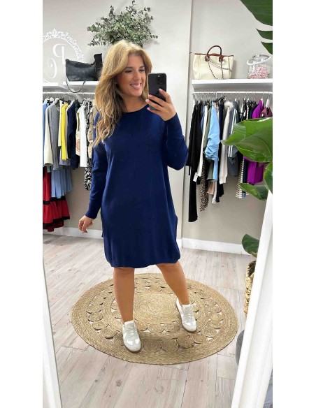 Vestido punto raya