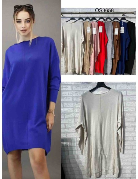 Vestido punto raya