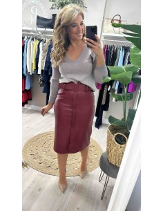 Falda polipiel abotonada 2