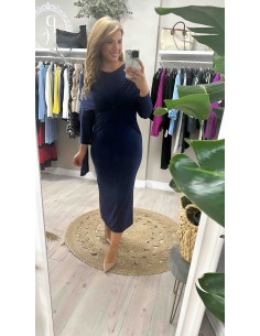 Vestido punto cuello vuelto 2