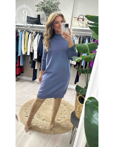 Vestido punto cuello