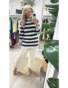 Conjunto punto rayas anchas