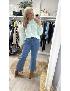 Camisa vichy nido de abeja