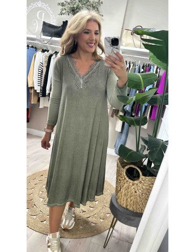 Vestido blonda punto
