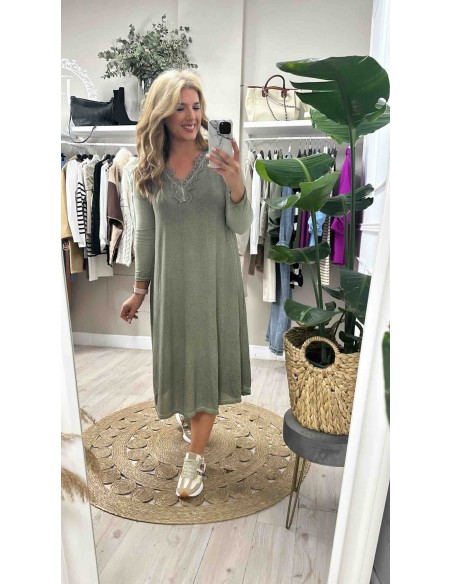 Vestido blonda punto