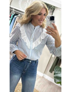 Camisa rayas tira bordada 2
