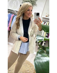 Parka reversible florecitas