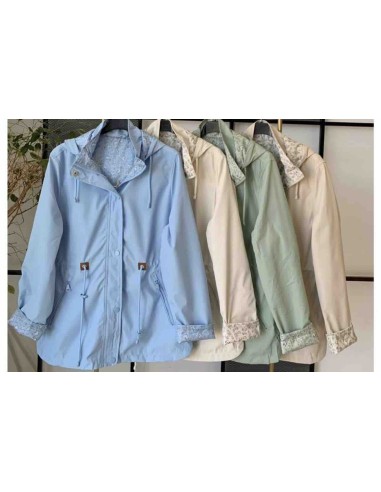 Parka reversible florecitas