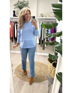 Sudadera con camisa