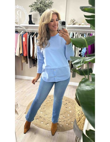 Sudadera con camisa