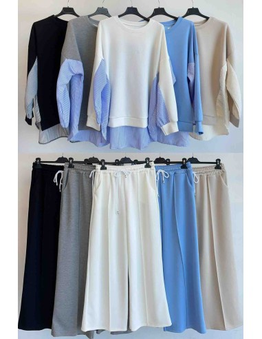 Conjunto sport camisa rayas