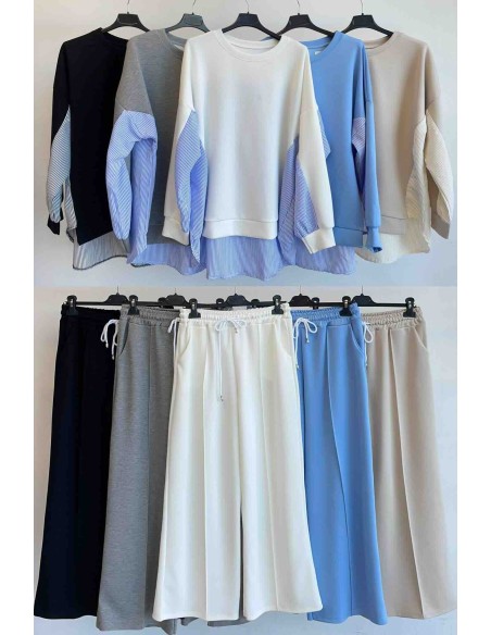 Conjunto sport camisa rayas