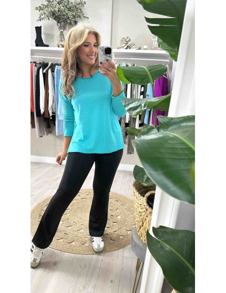 Camiseta basica manga larga apertura