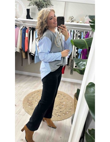 Sudadera con camisa
