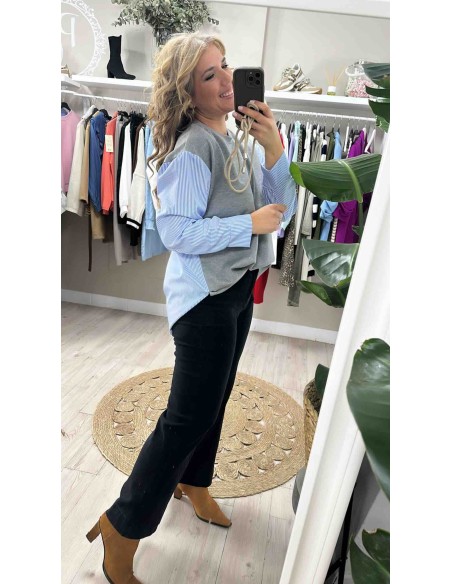 Sudadera con camisa