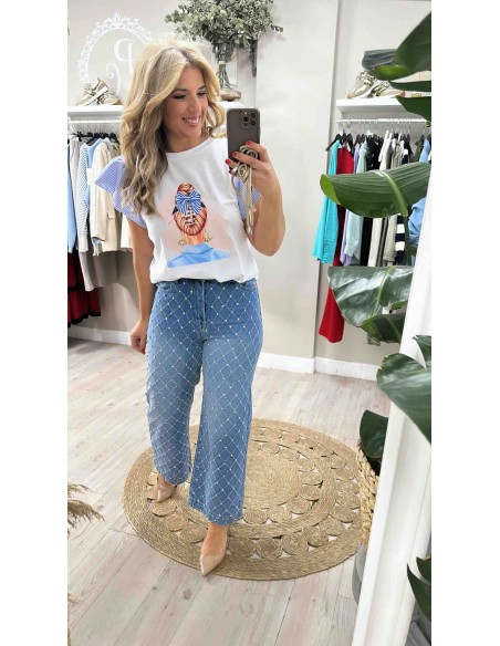 Camiseta rayas muñeca