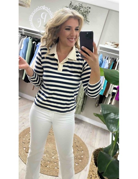 Jersey polo rayas