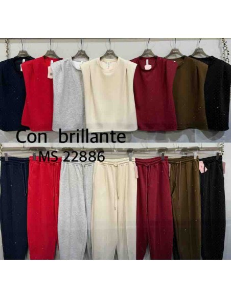 Pantalón sport strass