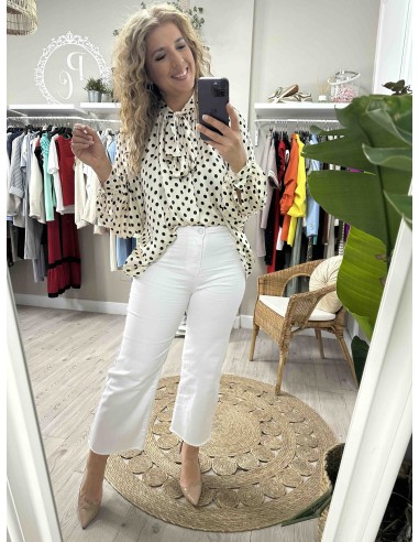 Camisa lazada lunares