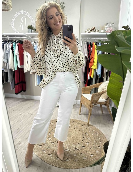 Camisa lazada lunares