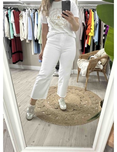 Jeans crop desflecado