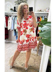 Vestido evase flores