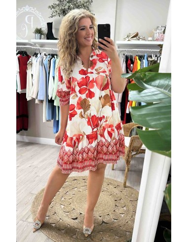 Vestido evase flores