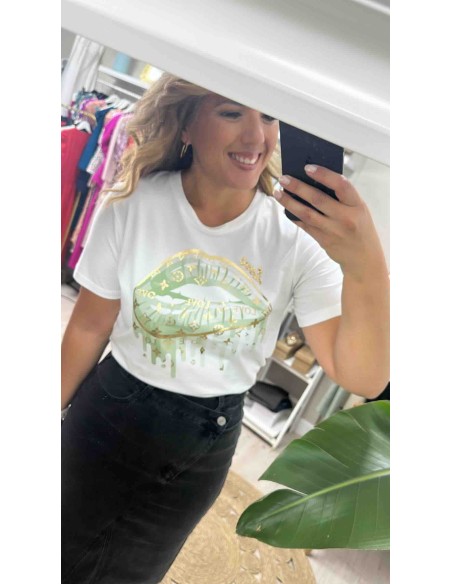 Camiseta labios
