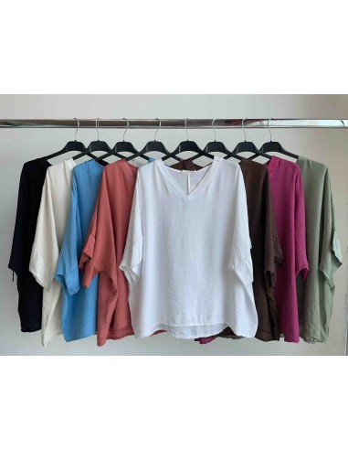 Camisa combinada raso