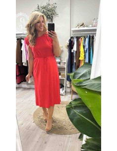 Vestido hombreras lacito