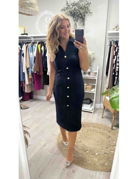 Vestido botones bambula