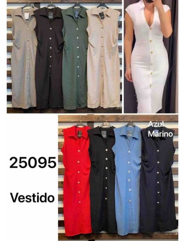 Vestido botones bambula
