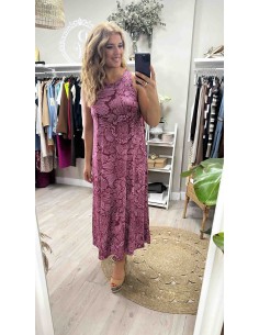 Vestido punto seda flores 2