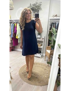 Vestido volantito evase