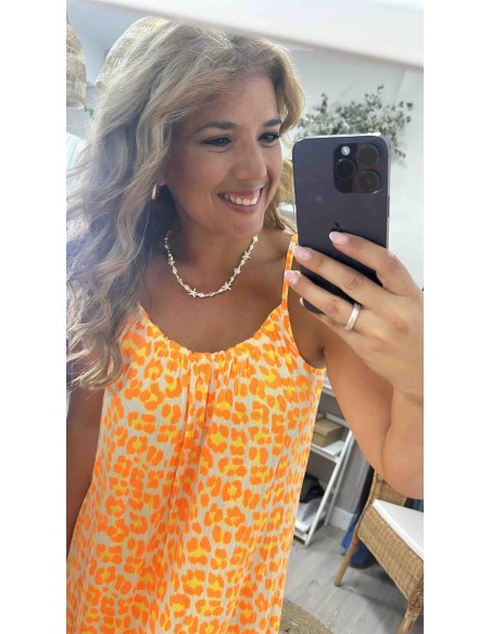 Vestido animal fluor