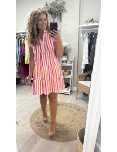Vestido rayas corto