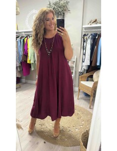 Vestido globo collar