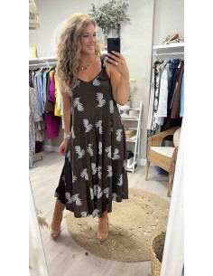 Vestido hoja lazada