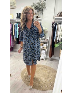 Vestido camisero animal